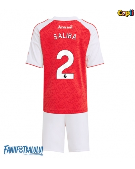 Arsenal William Saliba #2 Echipament de Fotbal Replică 2025-26 Copii Acasa (+ Șorturi)